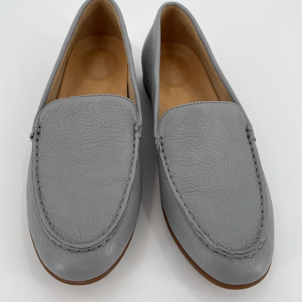 Dansko Lorri Grey‎ Leather Loafers Womens Size 38 US 8 Slip On Comfort Shoes